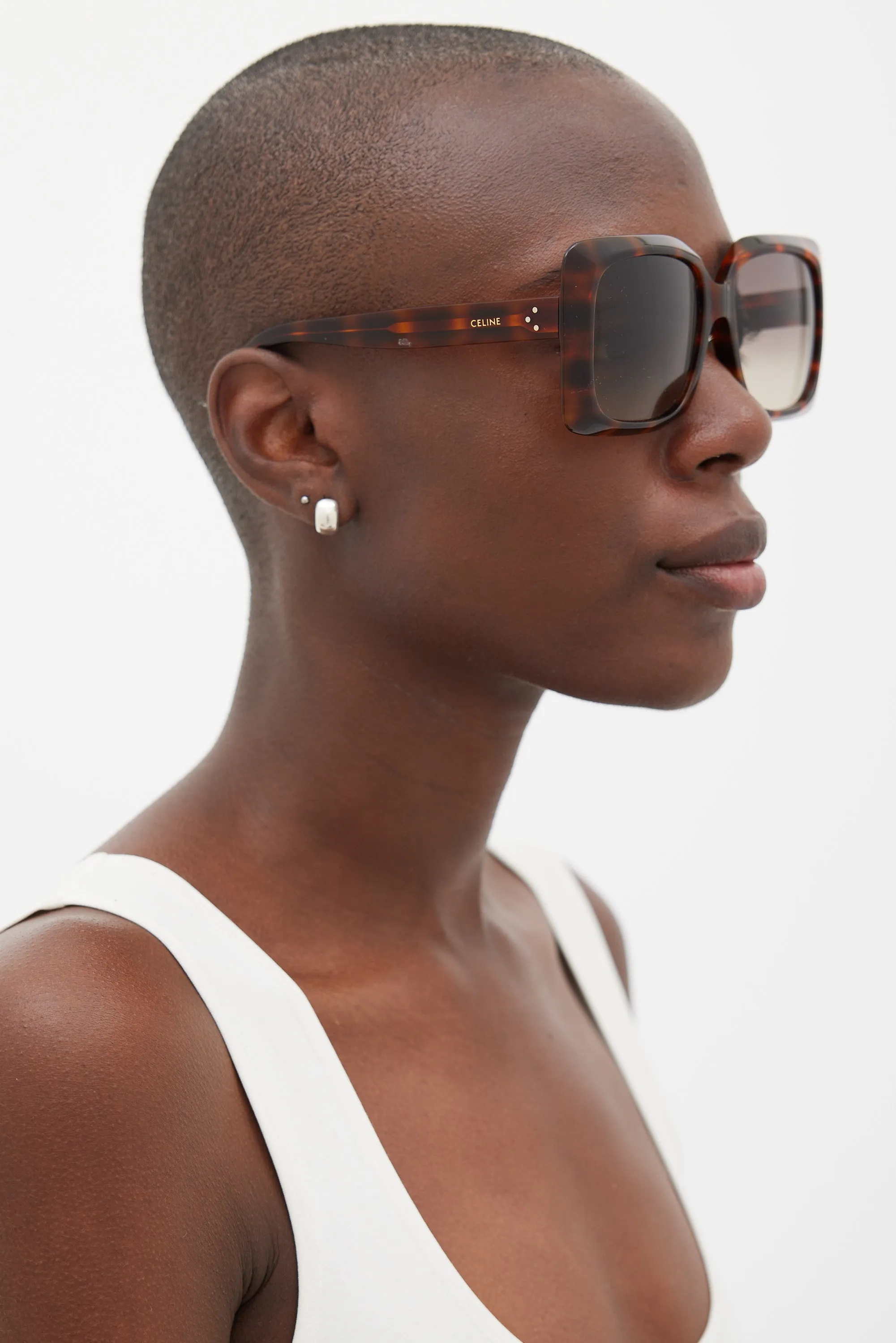 Brown CL40096F Square Sunglasses