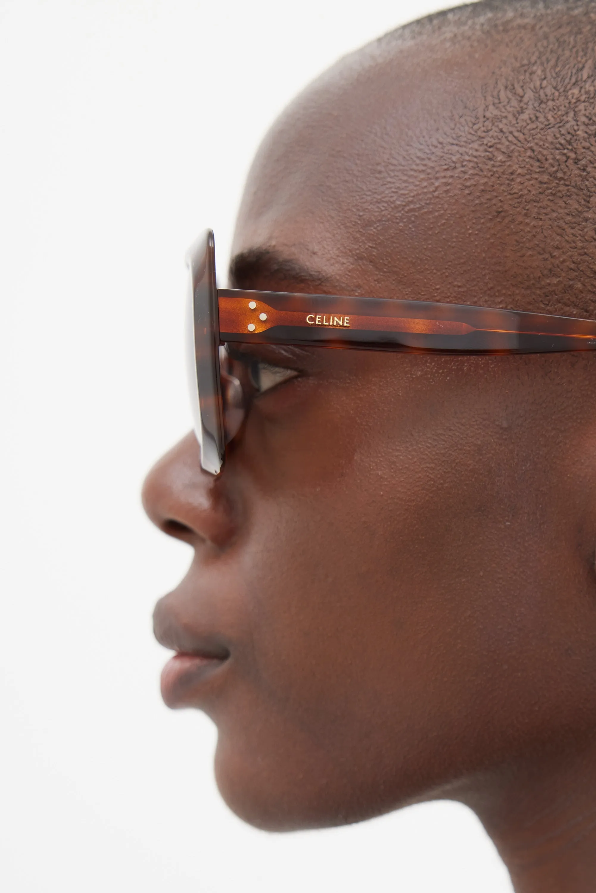 Brown CL40096F Square Sunglasses