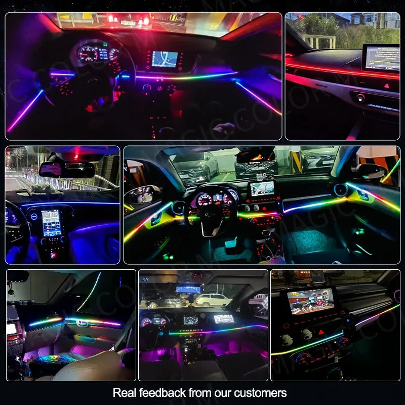 Car Ambient Lights RGB LED USB Expansion with APP & Remote Control