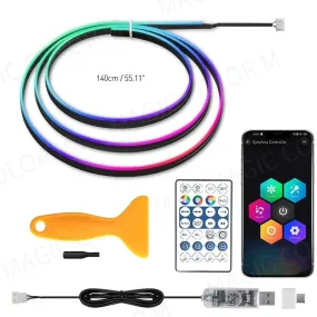 Car Ambient Lights RGB LED USB Expansion with APP & Remote Control
