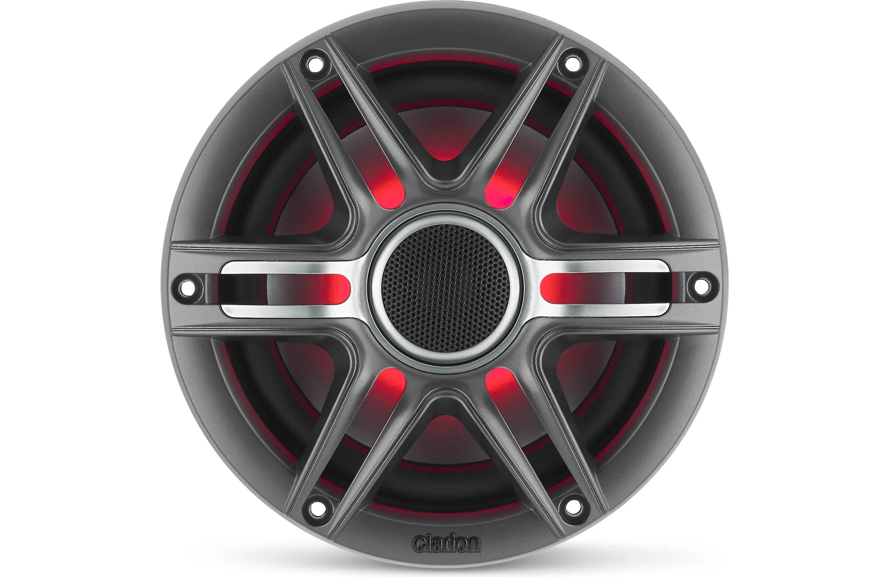 Clarion CMS-651RGB-SWB 6.5 Inch Marine Coaxial Speakers Pair with Sport Grilles and RGB Lighting
