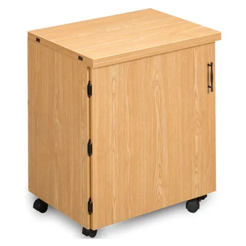 Compact Sewing Machine Cabinet in Castle Oak