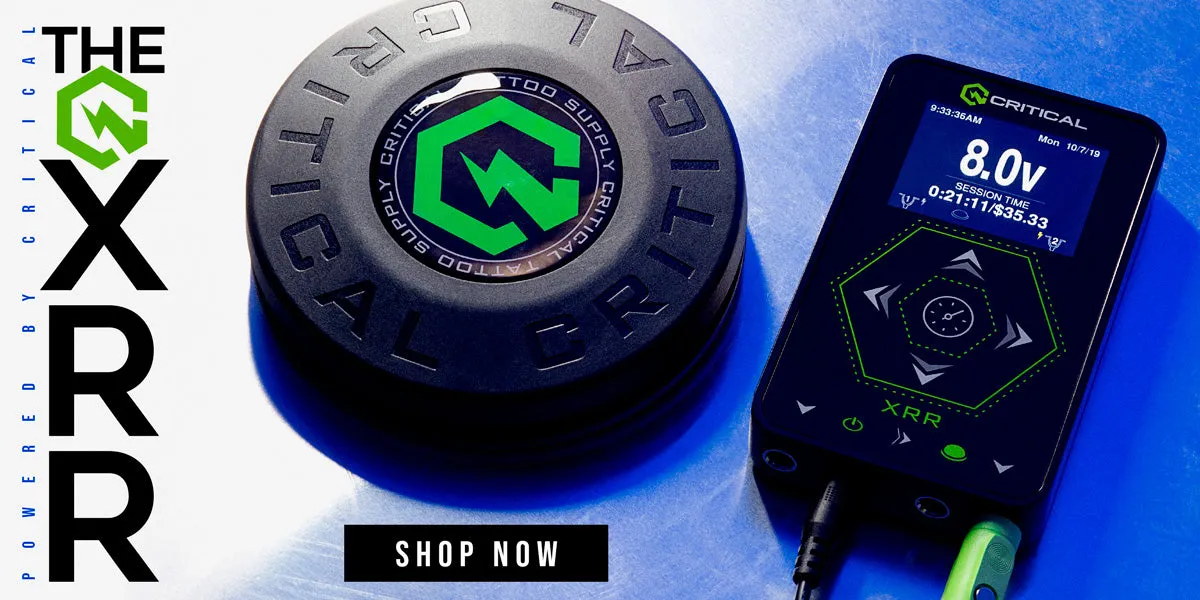 Critical Tattoo® XRR Combo Kit — Critical XRR Power Supply and CXP19 Wireless Foot Pedal