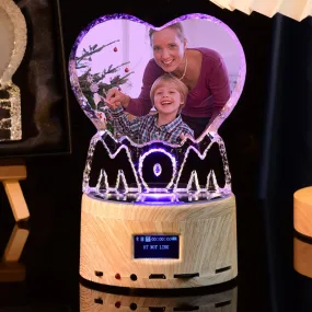 Custom Photo Mother's Day Colorful Night Light with Bluetooth Music Player