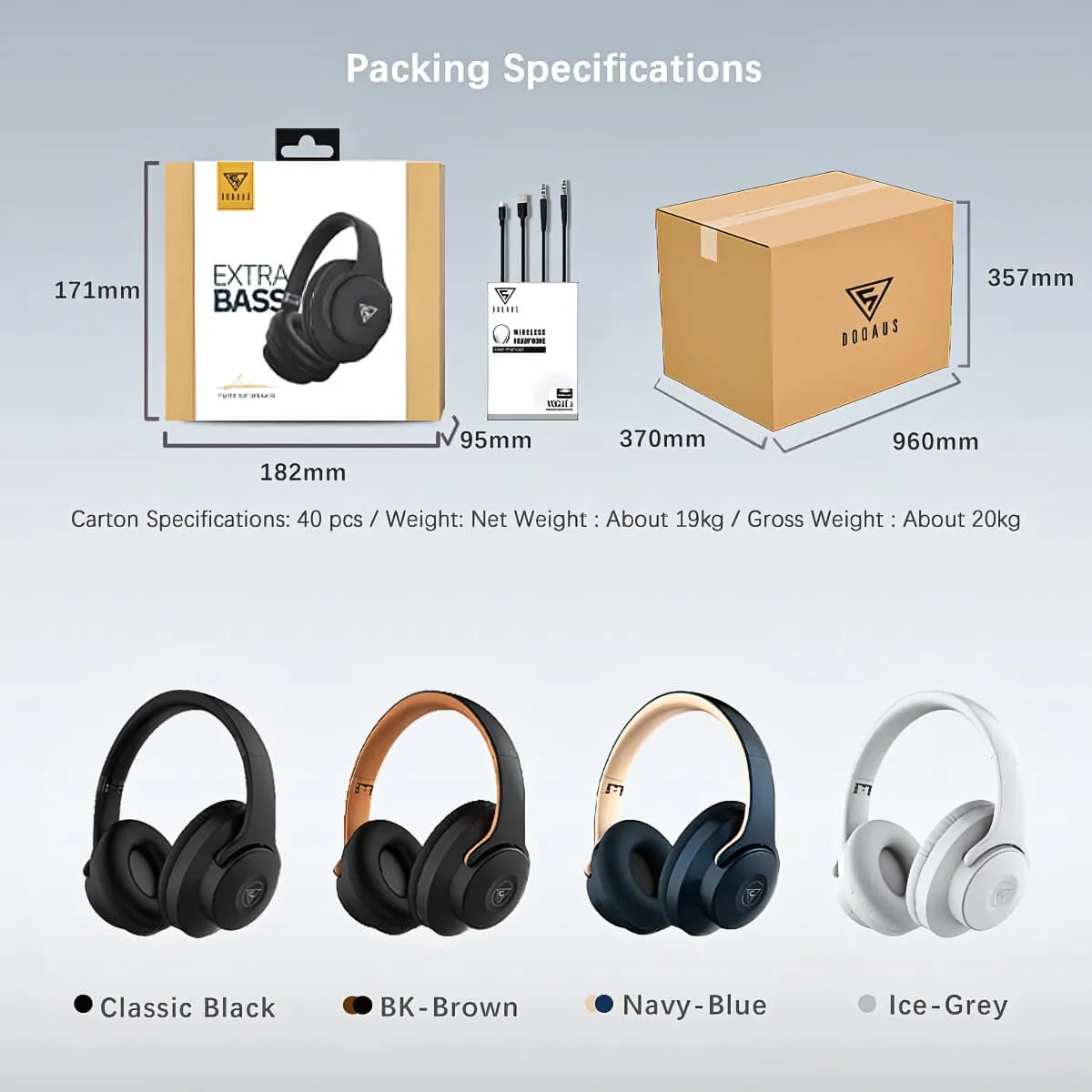 DOQAUS VOGUE 3 Bluetooth Headphones