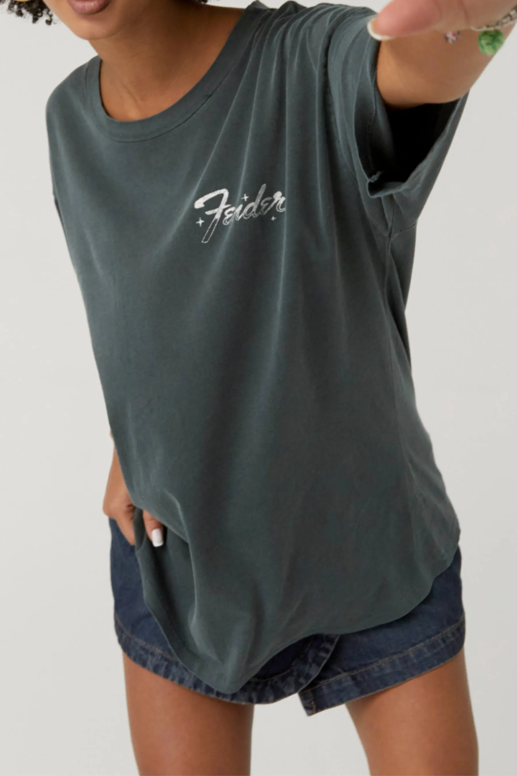 Fender Fullerton CA Glitter Merch Tee