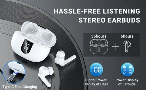 For Apple iPhone 15 14 13 12 11 Pro Max XR Wireless Bluetooth Headphones Earbuds