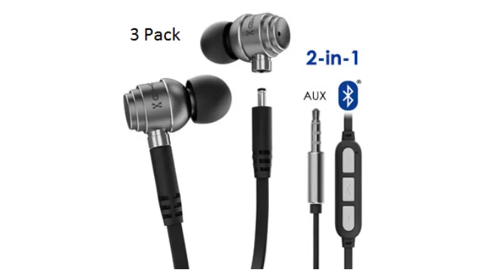 Fuze 2-In-1 Bluetooth And Wired Earbuds - Ships Next Day