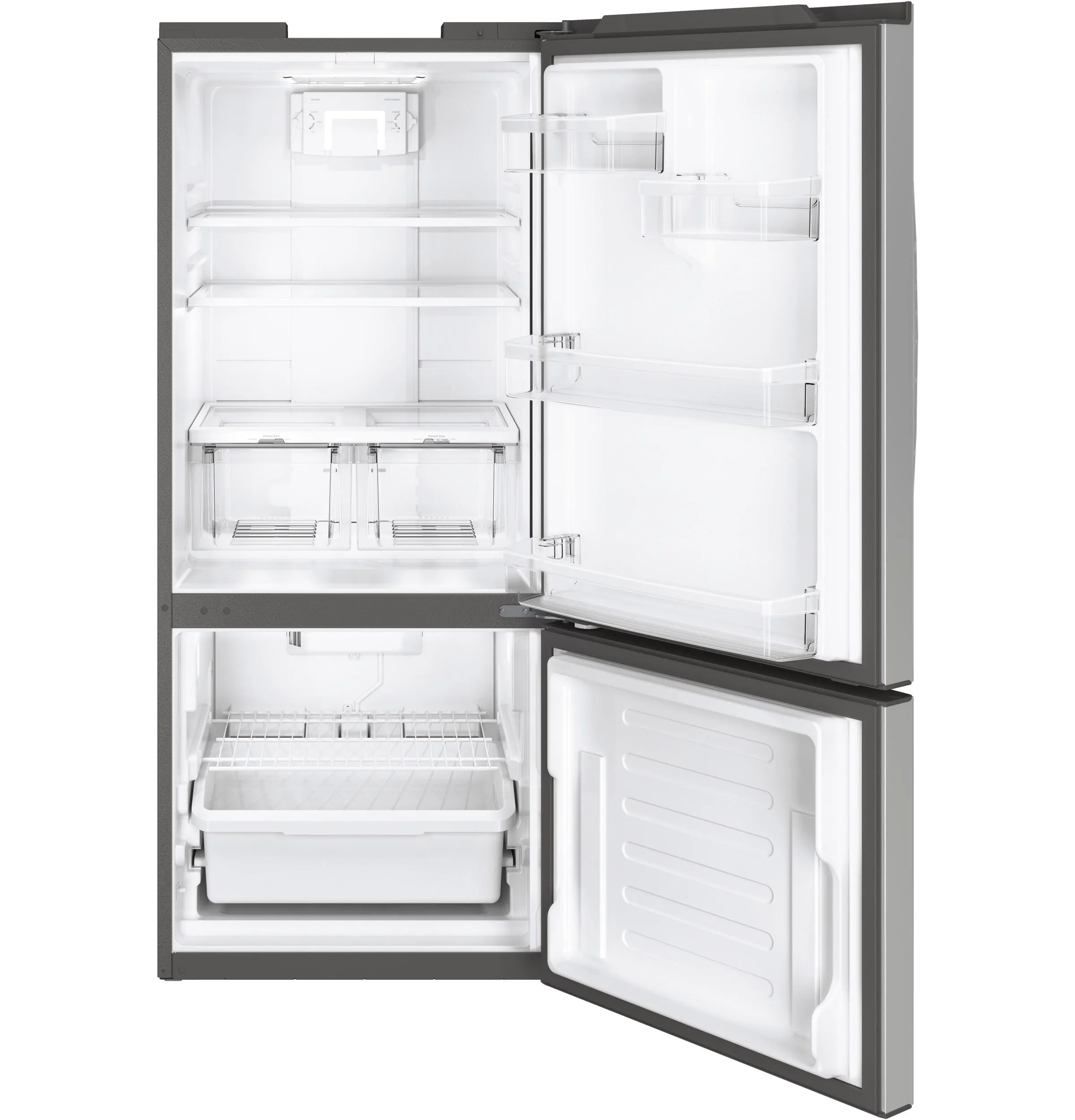 GBE21DYKFS GE® ENERGY STAR® 20.9 Cu. Ft. Bottom-Freezer Refrigerator