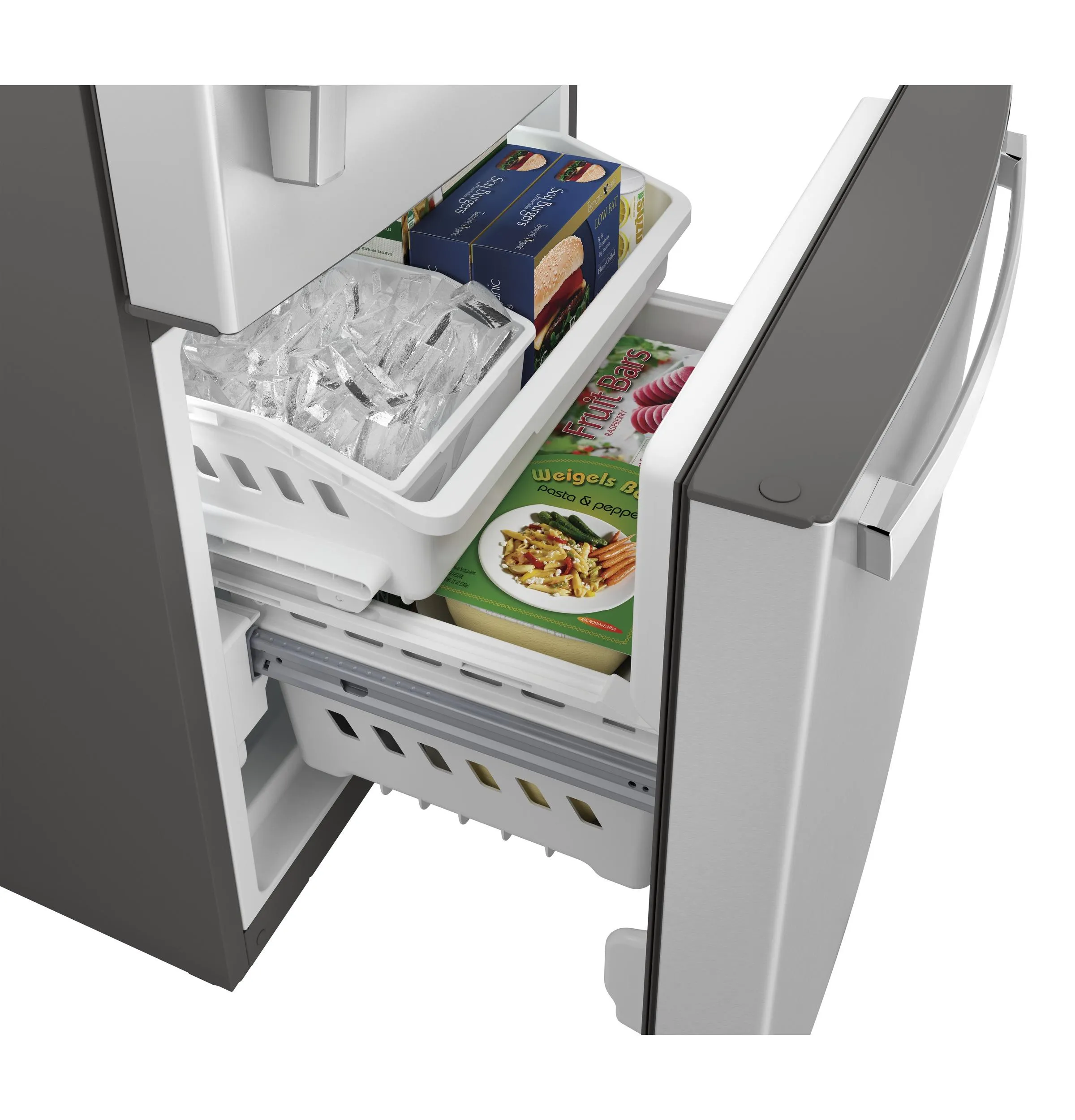 GDE21EYKFS GE® ENERGY STAR® 21.0 Cu. Ft. Bottom-Freezer Refrigerator
