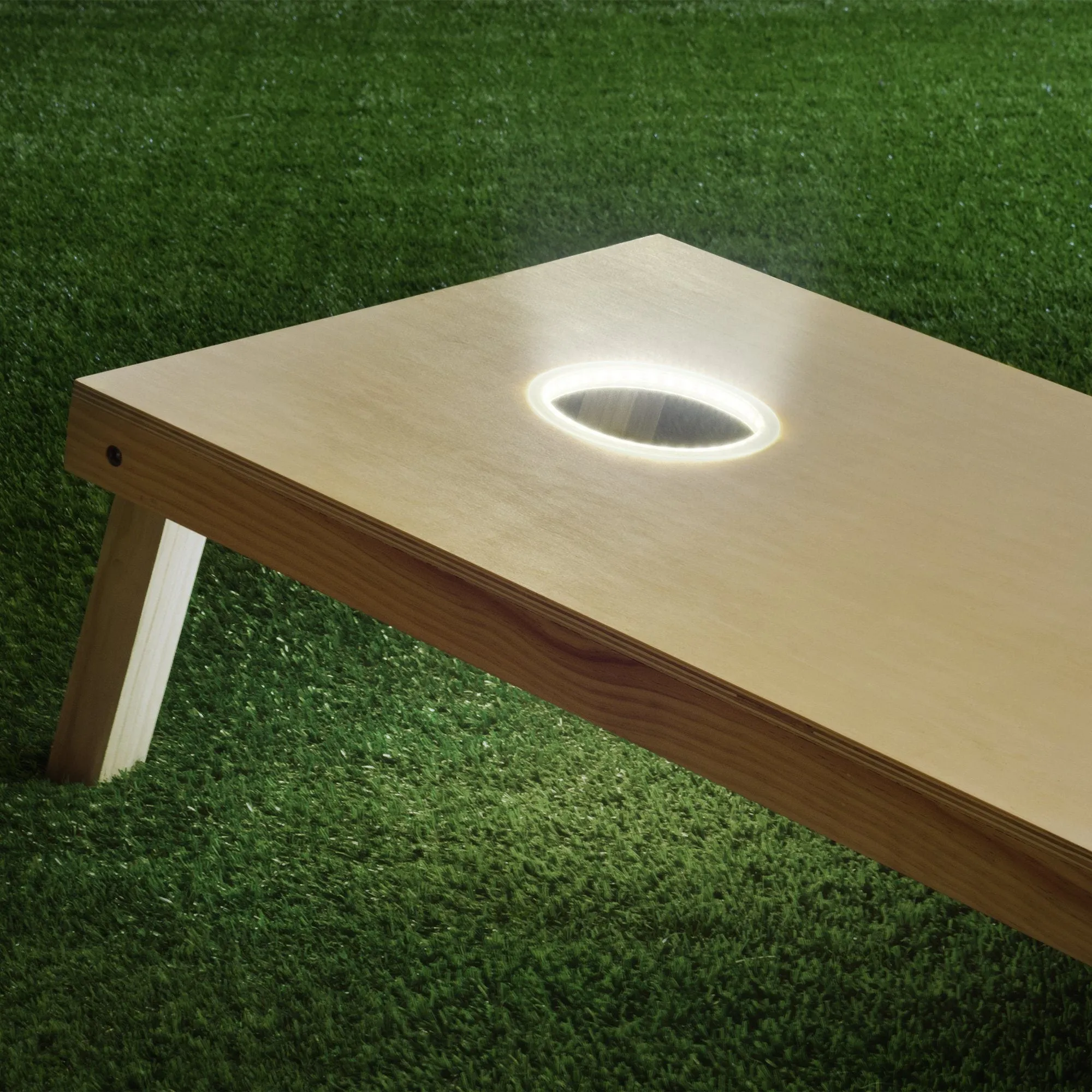GoSports Cornhole Light-Up LED Ring Kit Set - White