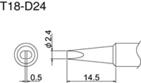 Hakko T18-D24 T18 Series Soldering Tip