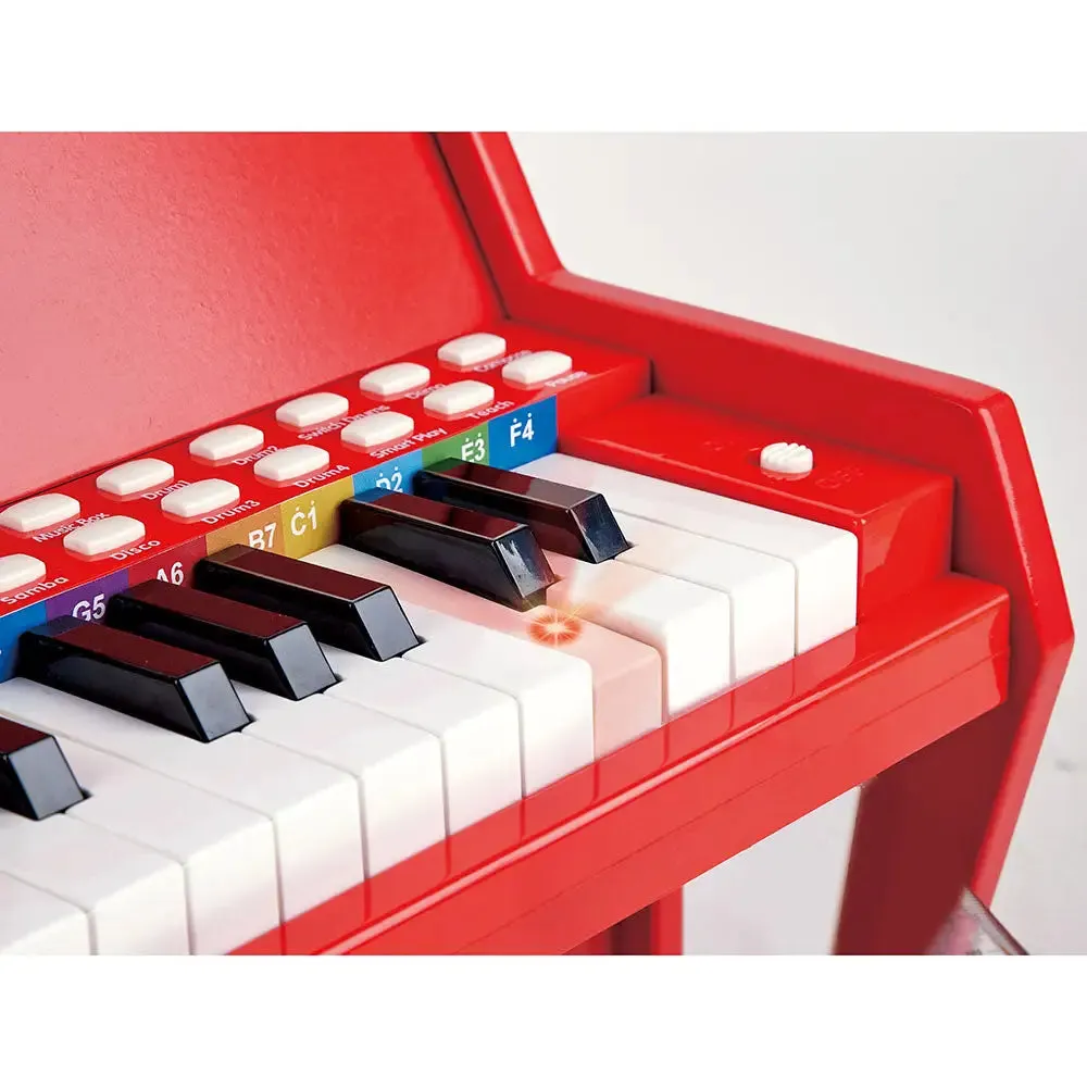 Hape Learn with Lights Red Piano with Stool