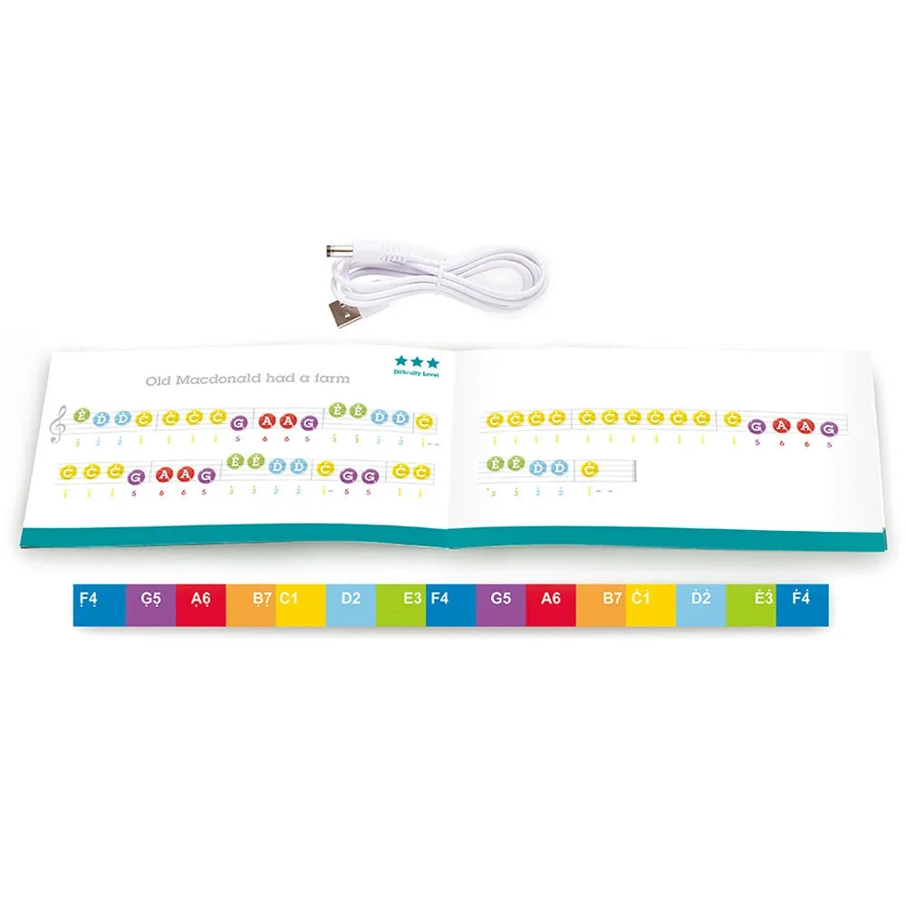 Hape Learn with Lights Red Piano with Stool