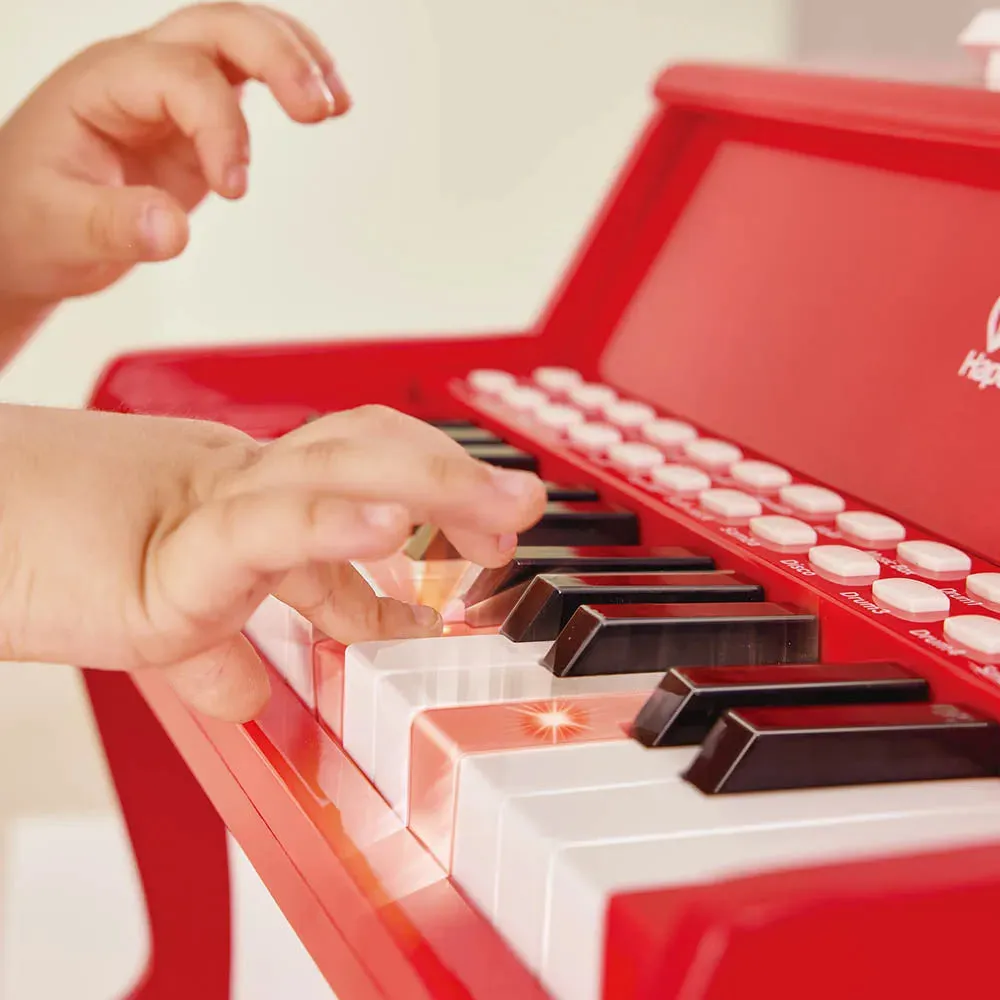 Hape Learn with Lights Red Piano with Stool