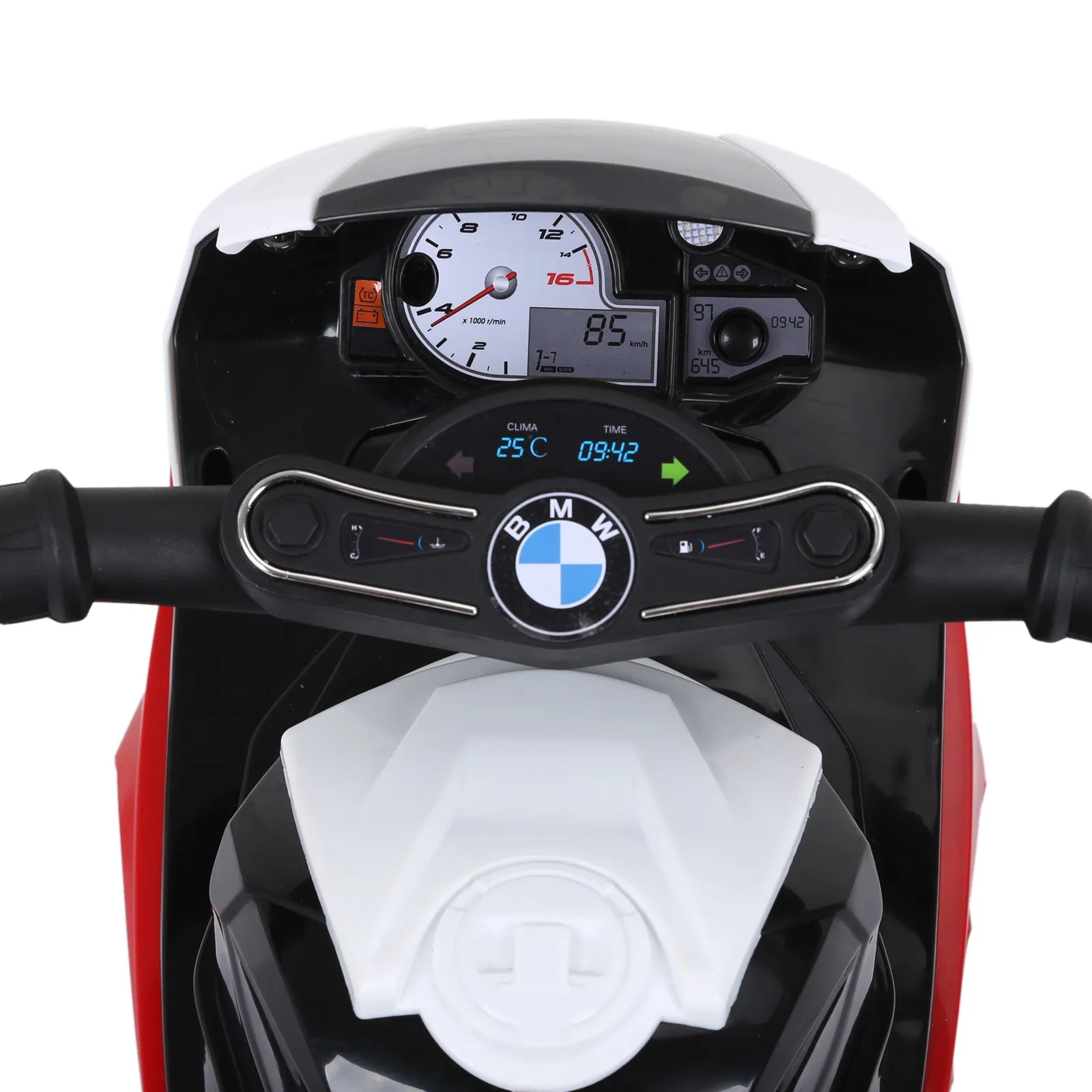HOMCOM Red Kids Electric Ride on Motorcycle BMW S1000RR with Headlights Music