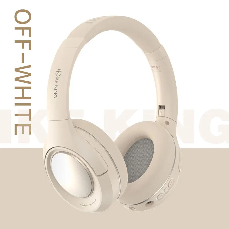 iKF King (S)- Active Noise Cancelling Bluetooth Wireless Headphone Power Bass Stereo Sound with Microphone Wired Headset Gaming Mode 80 hours Play Time for iphone/Xiaomi/Huawei/OPPO