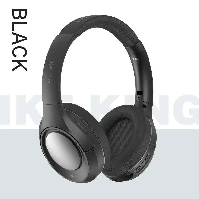 iKF King (S)- Active Noise Cancelling Bluetooth Wireless Headphone Power Bass Stereo Sound with Microphone Wired Headset Gaming Mode 80 hours Play Time for iphone/Xiaomi/Huawei/OPPO