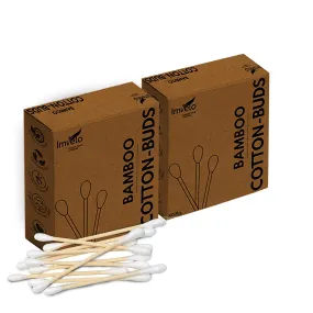 Imvelo Bamboo Cotton Earbuds| Multipurpose Swabs| Organic Cottons| Eco-Friendly& Natural