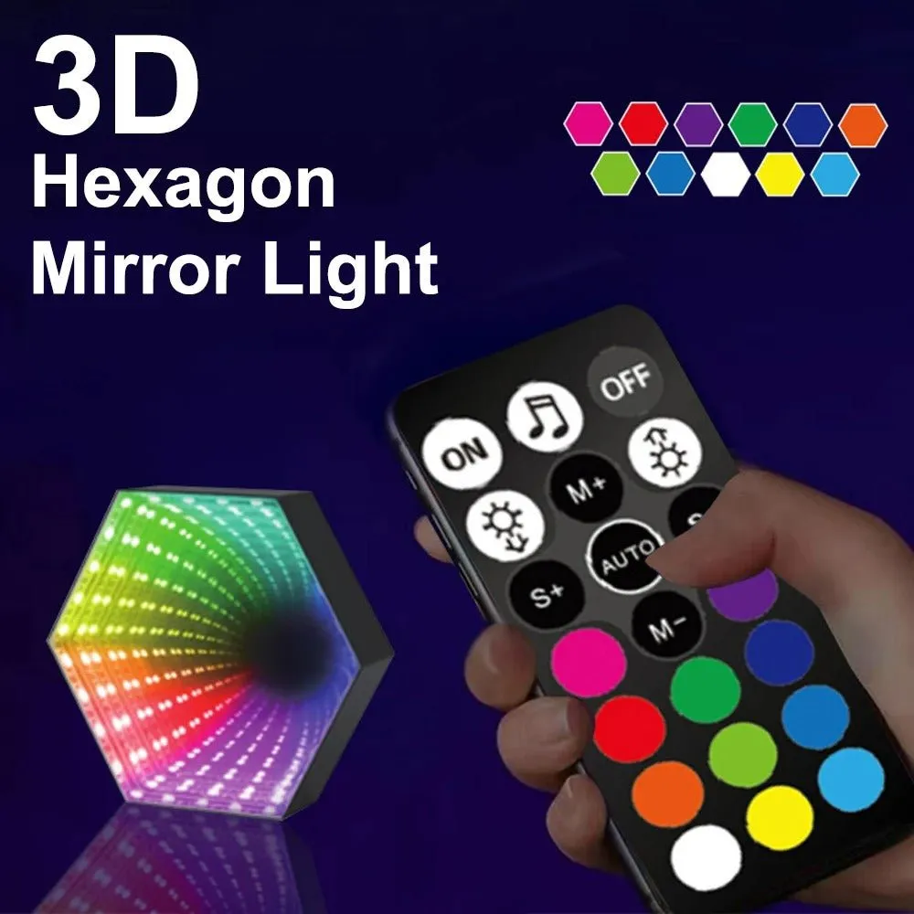 Infinity Mirror Tunnel Light - 3D Mirror with Hypnotic RGB Illumination