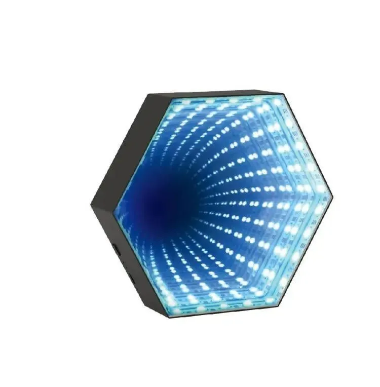 Infinity Mirror Tunnel Light - 3D Mirror with Hypnotic RGB Illumination