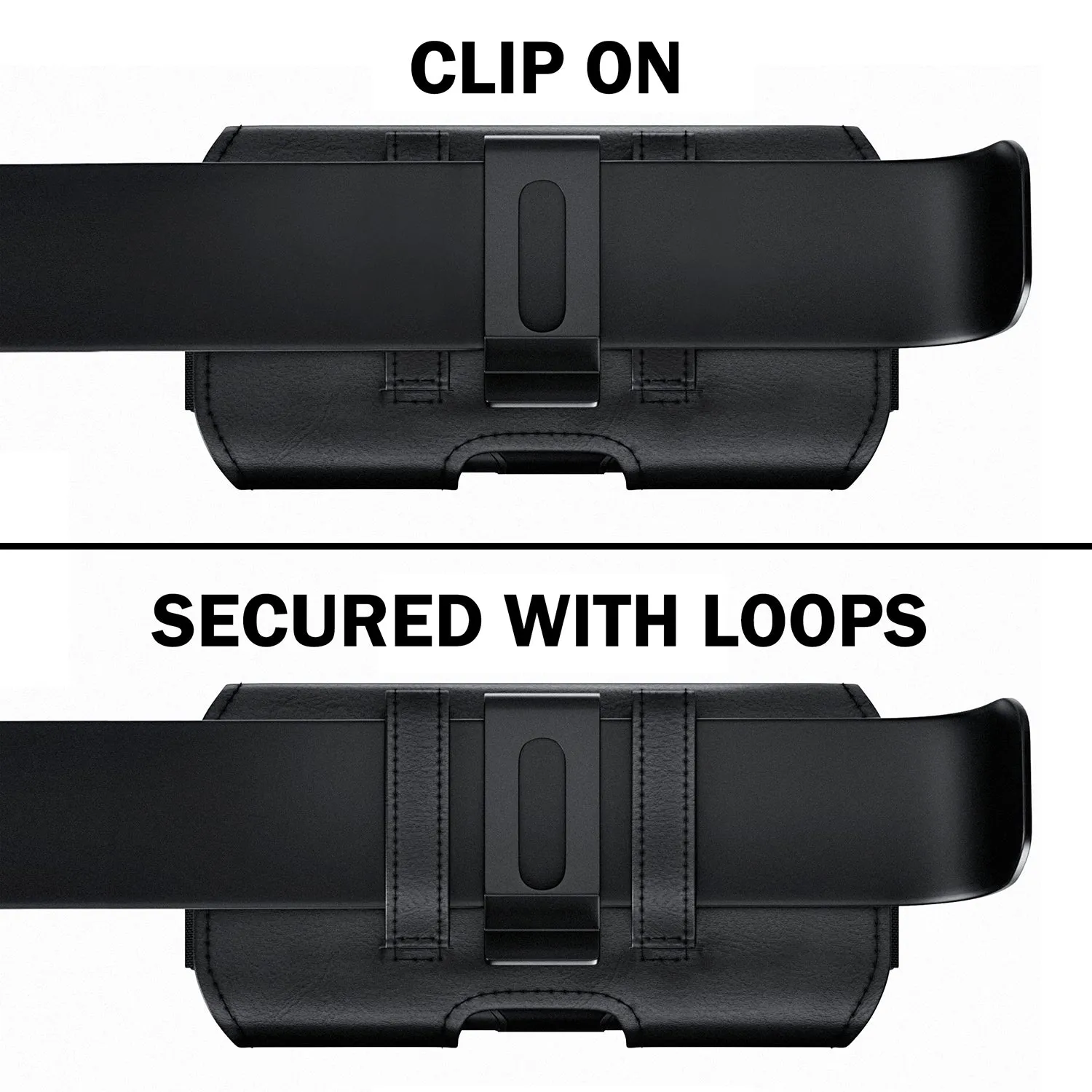 iPhone 14, 14 Pro Cell Phone Belt Holder Case with Clip Holster Pouch