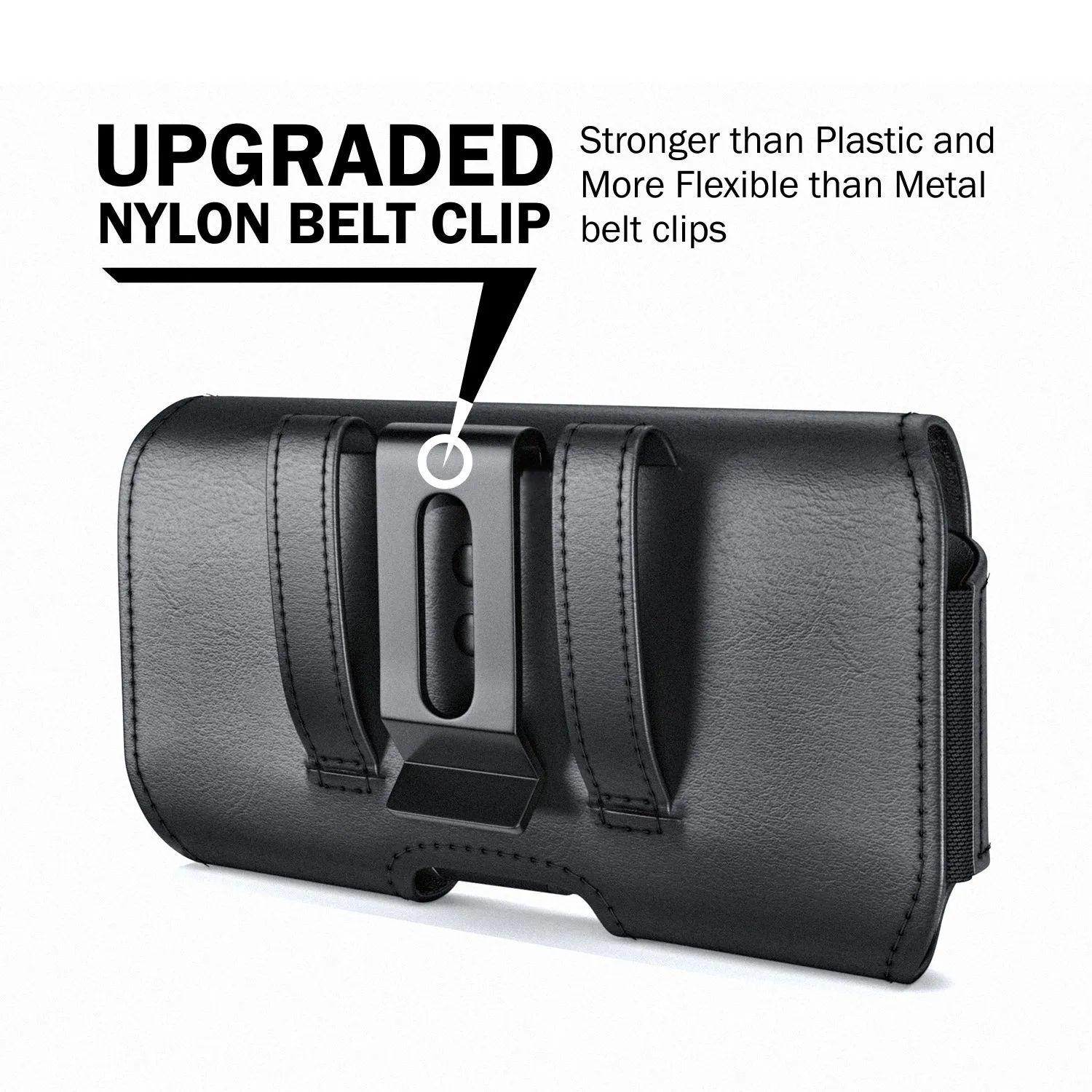 iPhone 14, 14 Pro Cell Phone Belt Holder Case with Clip Holster Pouch