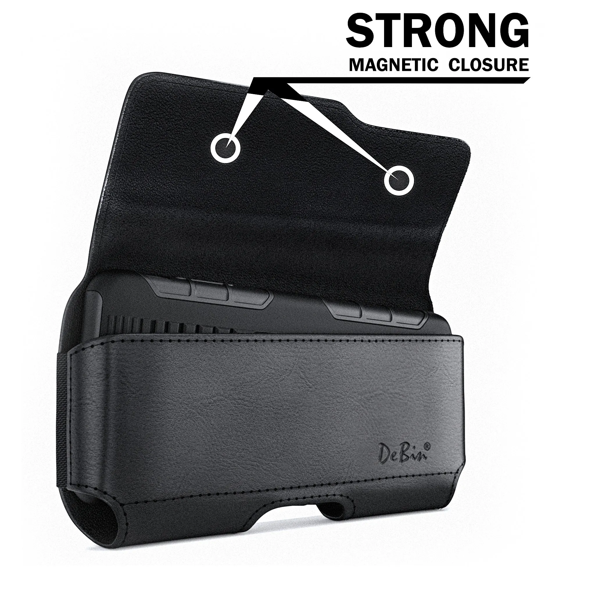 iPhone 14, 14 Pro Cell Phone Belt Holder Case with Clip Holster Pouch