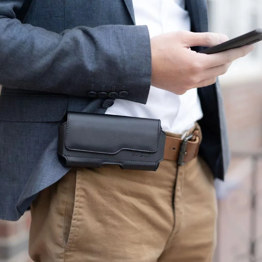 iPhone 14, 14 Pro Cell Phone Belt Holder Case with Clip Holster Pouch