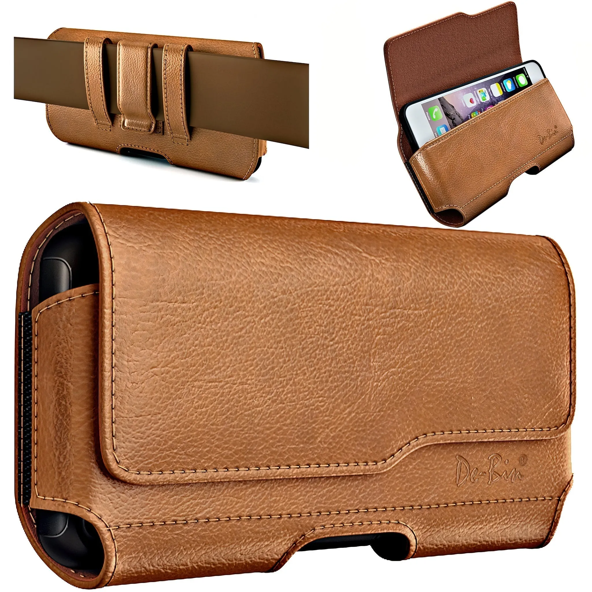 iPhone 14 Plus, 14 Pro Max Belt Holder Case with Clip Holster Pouch