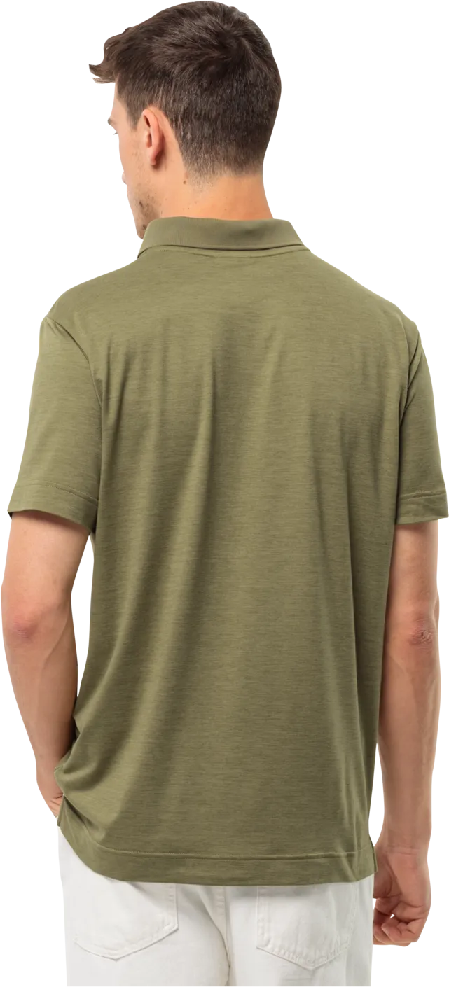 Jack Wolfskin Men&#x27;s Travel Polo Bay Leaf | Buy Jack Wolfskin Men&#x27;s Travel Polo Bay Leaf here | Outnorth