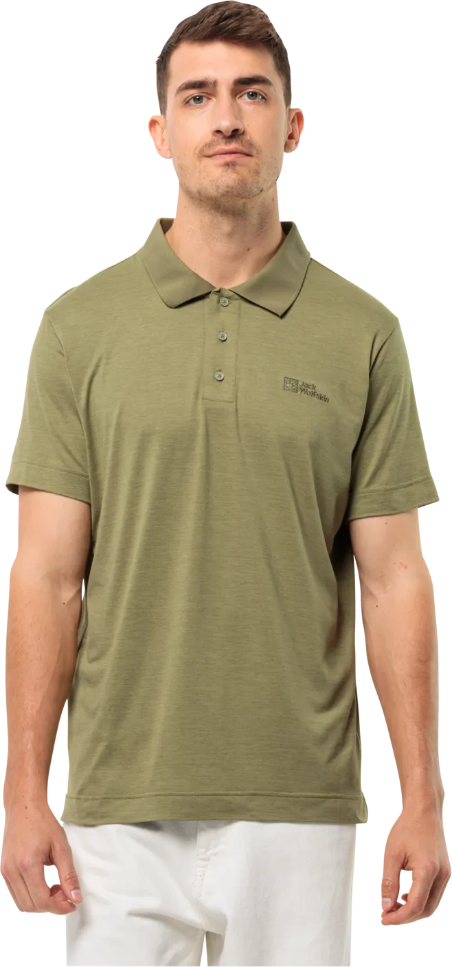 Jack Wolfskin Men&#x27;s Travel Polo Bay Leaf | Buy Jack Wolfskin Men&#x27;s Travel Polo Bay Leaf here | Outnorth