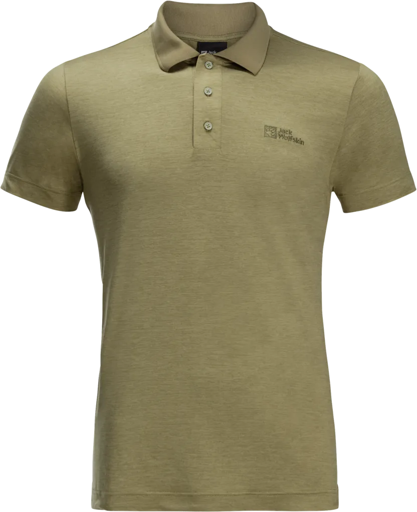 Jack Wolfskin Men&#x27;s Travel Polo Bay Leaf | Buy Jack Wolfskin Men&#x27;s Travel Polo Bay Leaf here | Outnorth