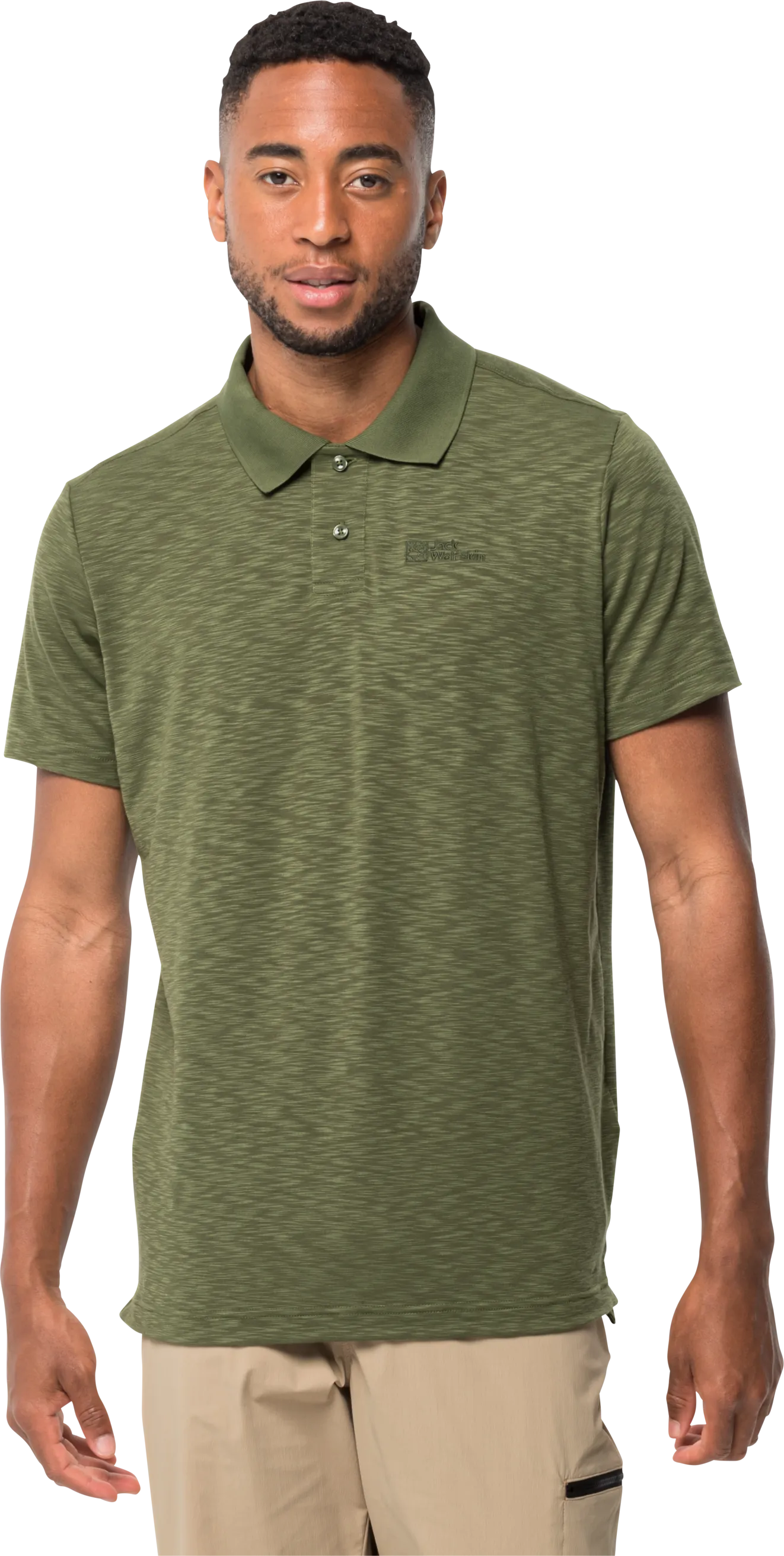 Jack Wolfskin Men&#x27;s Travel Polo Greenwood | Buy Jack Wolfskin Men&#x27;s Travel Polo Greenwood here | Outnorth