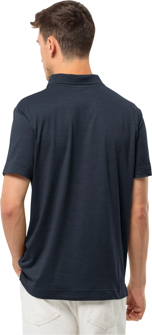 Jack Wolfskin Men&#x27;s Travel Polo Night Blue | Buy Jack Wolfskin Men&#x27;s Travel Polo Night Blue here | Outnorth