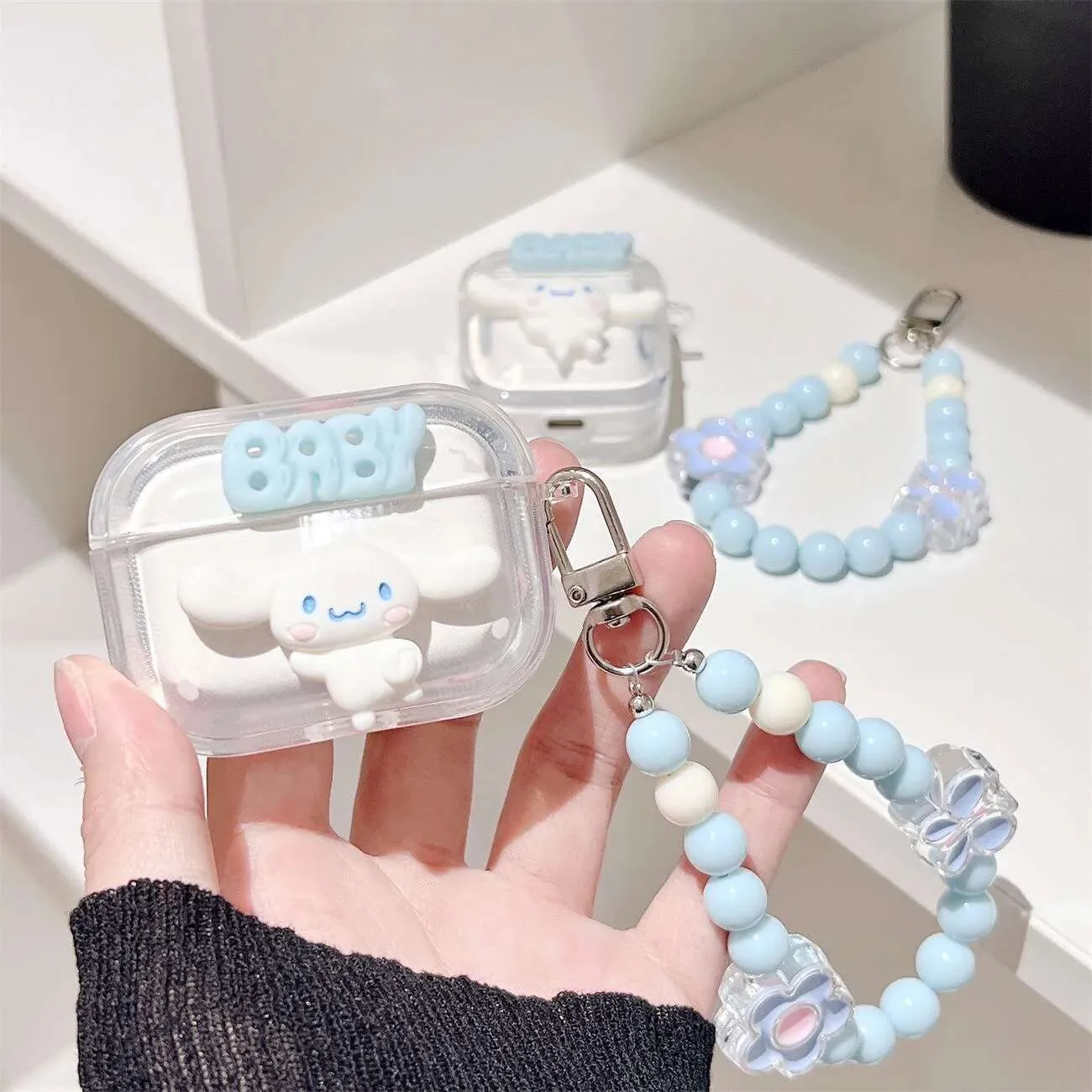 Kawaii Cinnamoroll Transparent AirPods Case