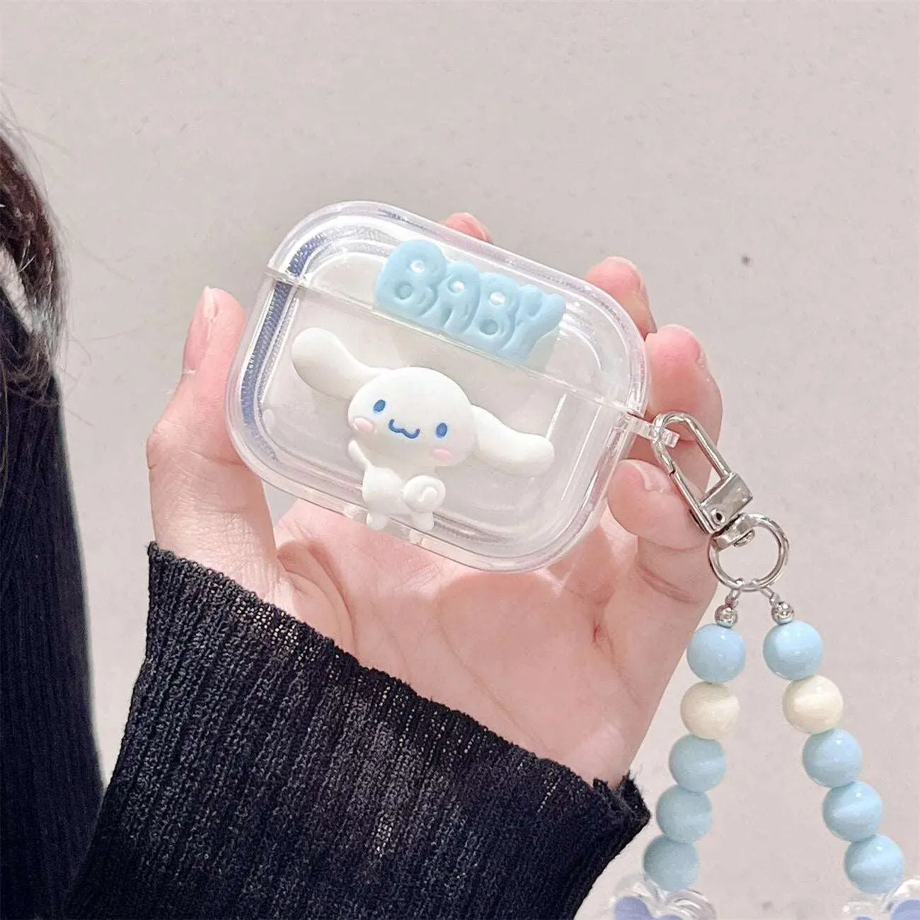 Kawaii Cinnamoroll Transparent AirPods Case