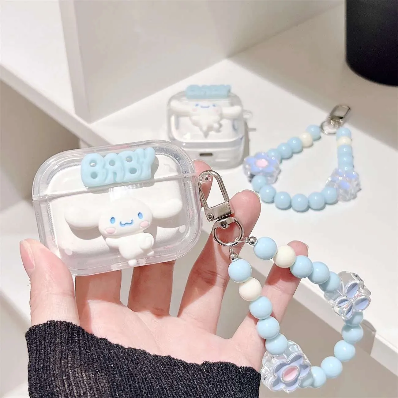 Kawaii Cinnamoroll Transparent AirPods Case