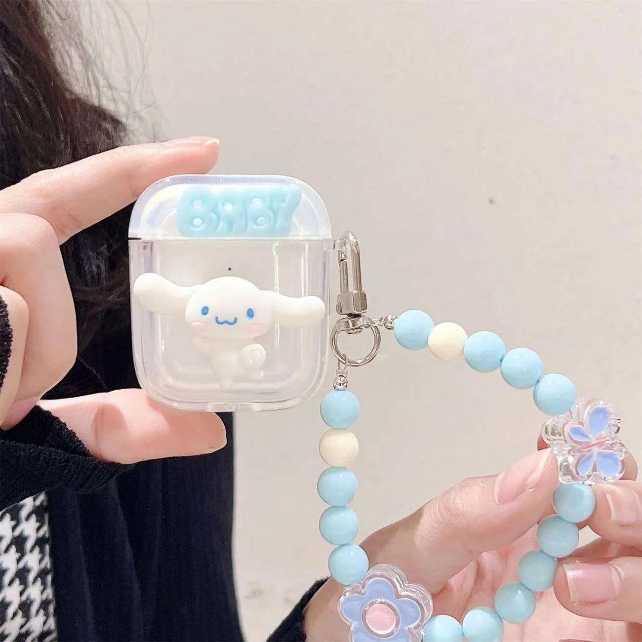 Kawaii Cinnamoroll Transparent AirPods Case