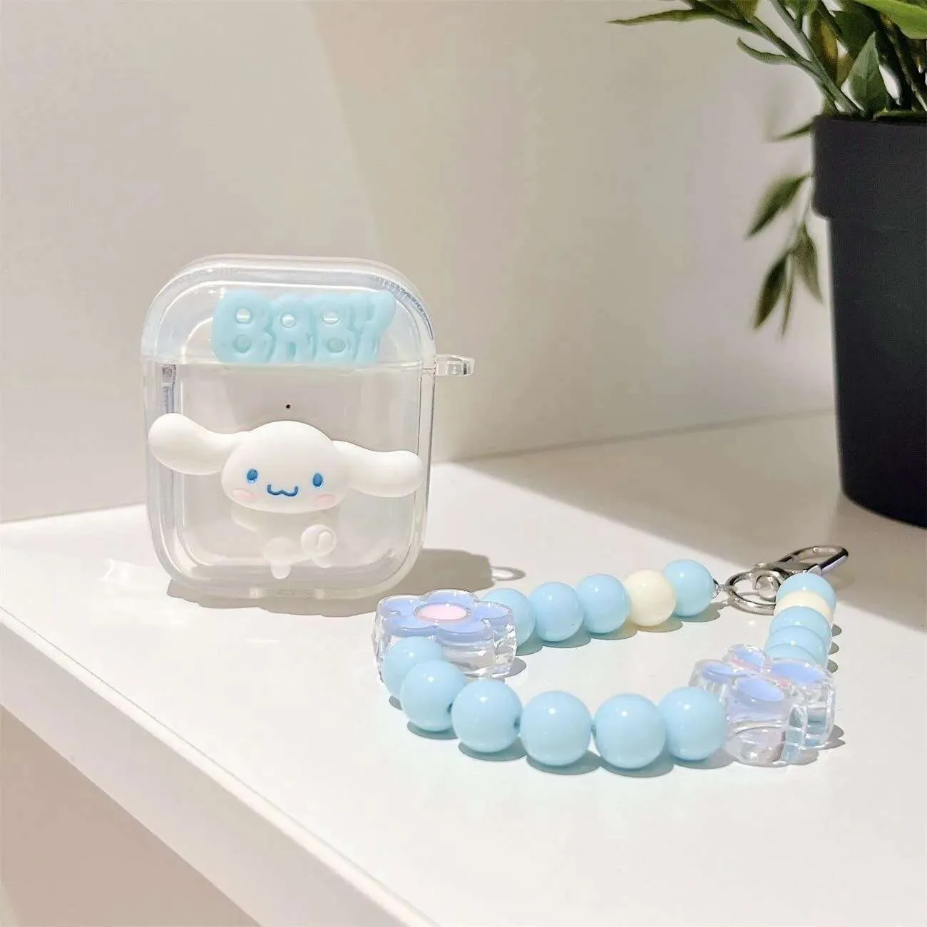 Kawaii Cinnamoroll Transparent AirPods Case