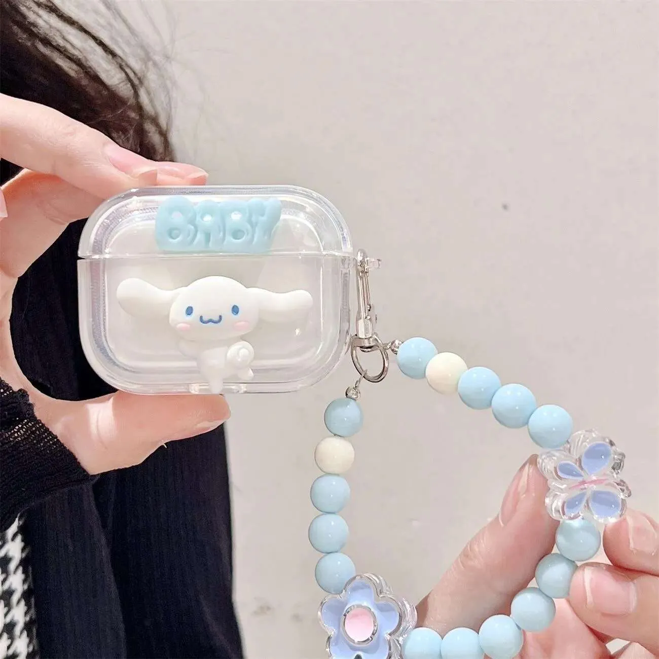 Kawaii Cinnamoroll Transparent AirPods Case