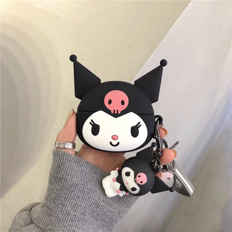 Kawaii Silicone AirPods Case Kuromi & My Melody