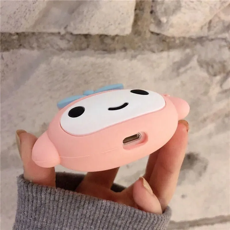 Kawaii Silicone AirPods Case Kuromi & My Melody