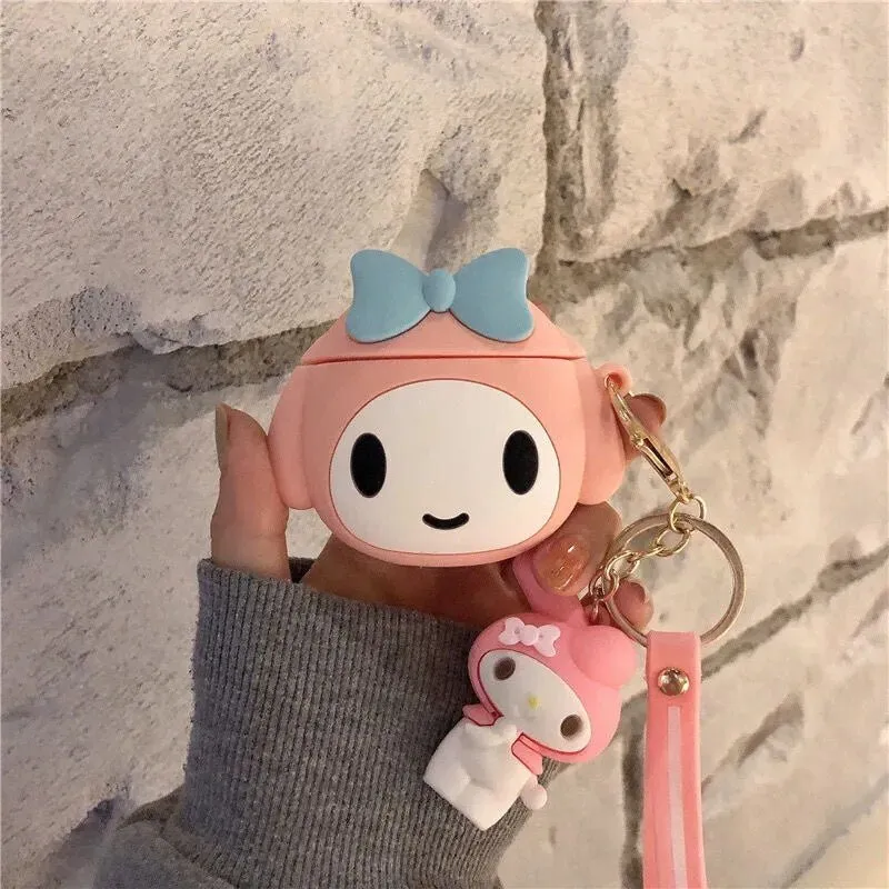 Kawaii Silicone AirPods Case Kuromi & My Melody