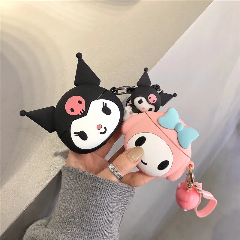Kawaii Silicone AirPods Case Kuromi & My Melody