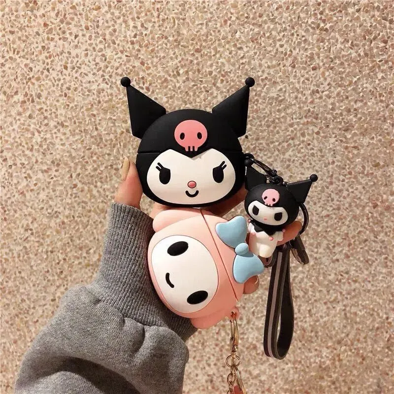 Kawaii Silicone AirPods Case Kuromi & My Melody