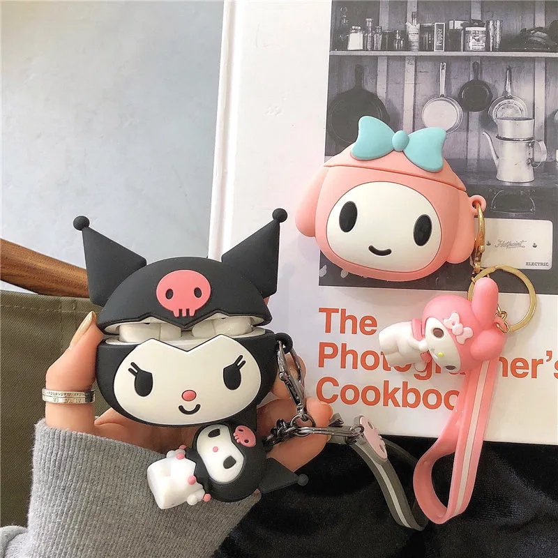 Kawaii Silicone AirPods Case Kuromi & My Melody