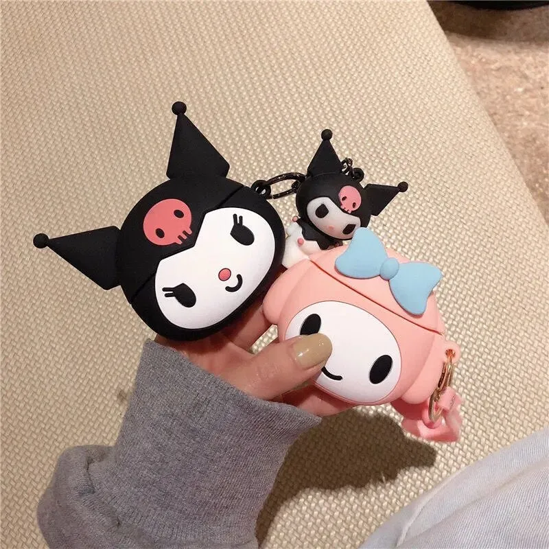 Kawaii Silicone AirPods Case Kuromi & My Melody