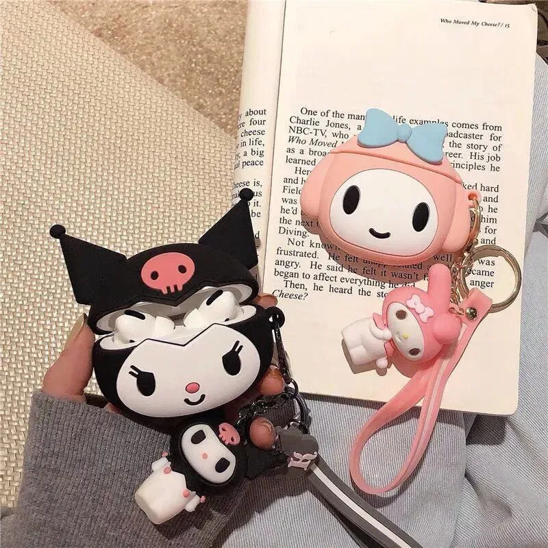 Kawaii Silicone AirPods Case Kuromi & My Melody