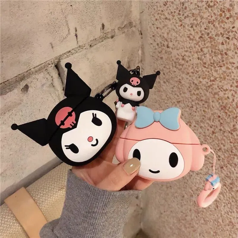 Kawaii Silicone AirPods Case Kuromi & My Melody